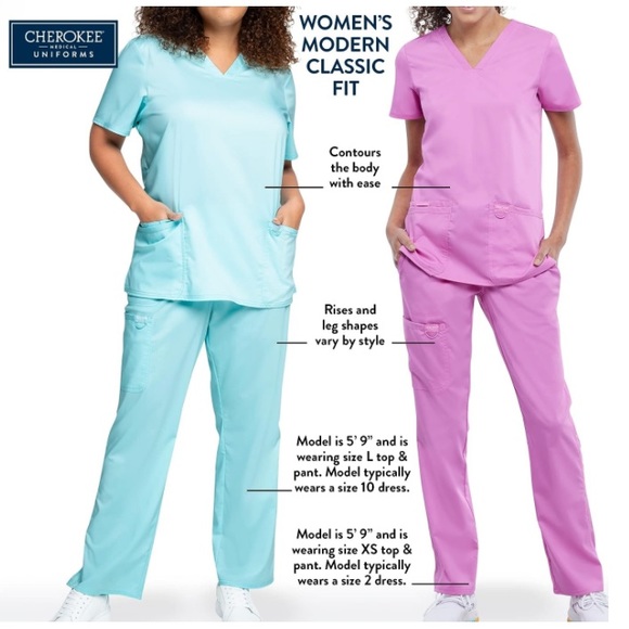 Tall - Cherokee Workwear Revolution, Drawstring Scrub Pants, Soft Stretch - Picture 10 of 11